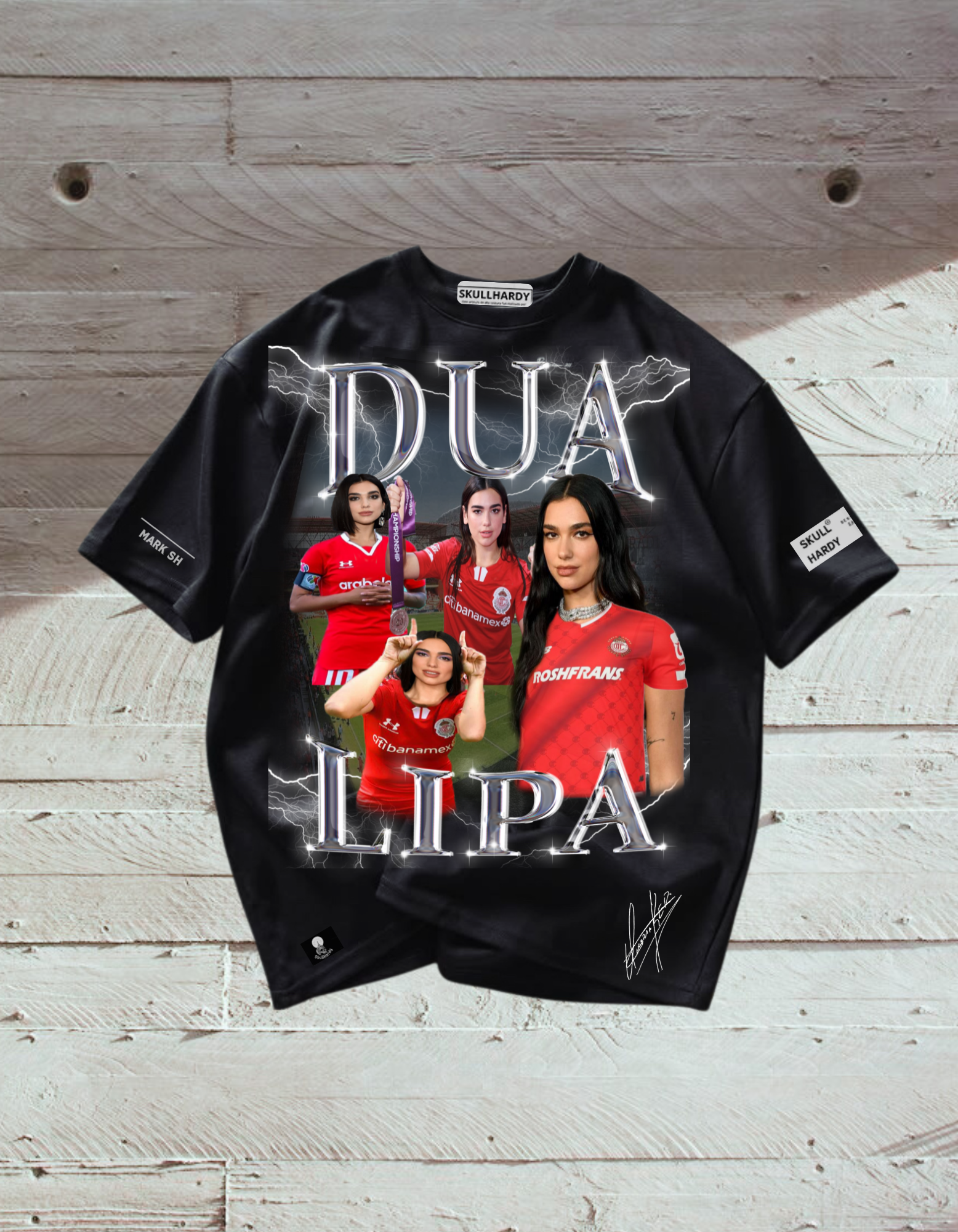 Playera de Dua Lipa  Jersey Toluca Camistea Oversized T Shirt