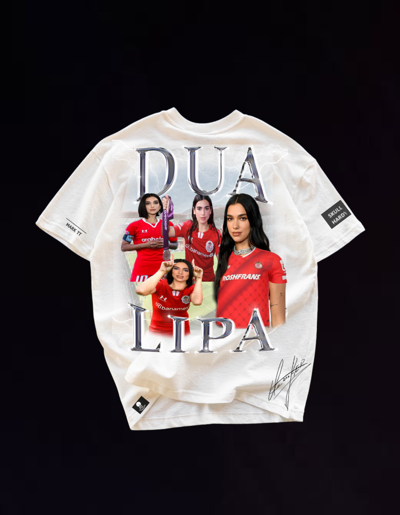 Playera de Dua Lipa  Jersey Toluca Camistea Oversized T Shirt