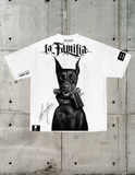 Playera de El clan de los Doberman Oversized Camiseta T Shirt Mark XXII White I,