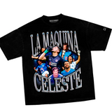 Jersey Cruz(N™)Azul, Maquina Celeste Playera Oversized t Shirt