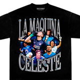 Jersey Cruz(N™)Azul, Maquina Celeste Playera Oversized t Shirt