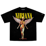 Playera de Nirvana Camiseta Oversized T Shirt
