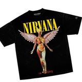 Playera de Nirvana Camiseta Oversized T Shirt